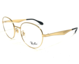 Ray-Ban Small Eyeglasses Frames RB6343 2860 Gold Round Full Rim 47-19-140 - $111.98