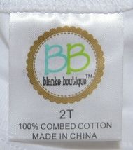 Blanks Boutique Boys White Long Sleeve Cotton Shirt Size 2T image 3