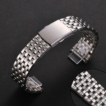 18mm/20mm/22mm Stainless Steel *US SHIPPING* Silver/Gold Beads Watch Bracelet - £16.66 GBP+