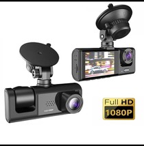 Dash Cam W/IR Night Vision Loop Recording &amp; 2&quot; IPS Sceen 1080 P 2 Camera - £49.55 GBP