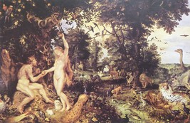 Adam and Eve in Paradise (Paradise with the Fall of Man)  - Peter Paul Rubens an - £40.76 GBP