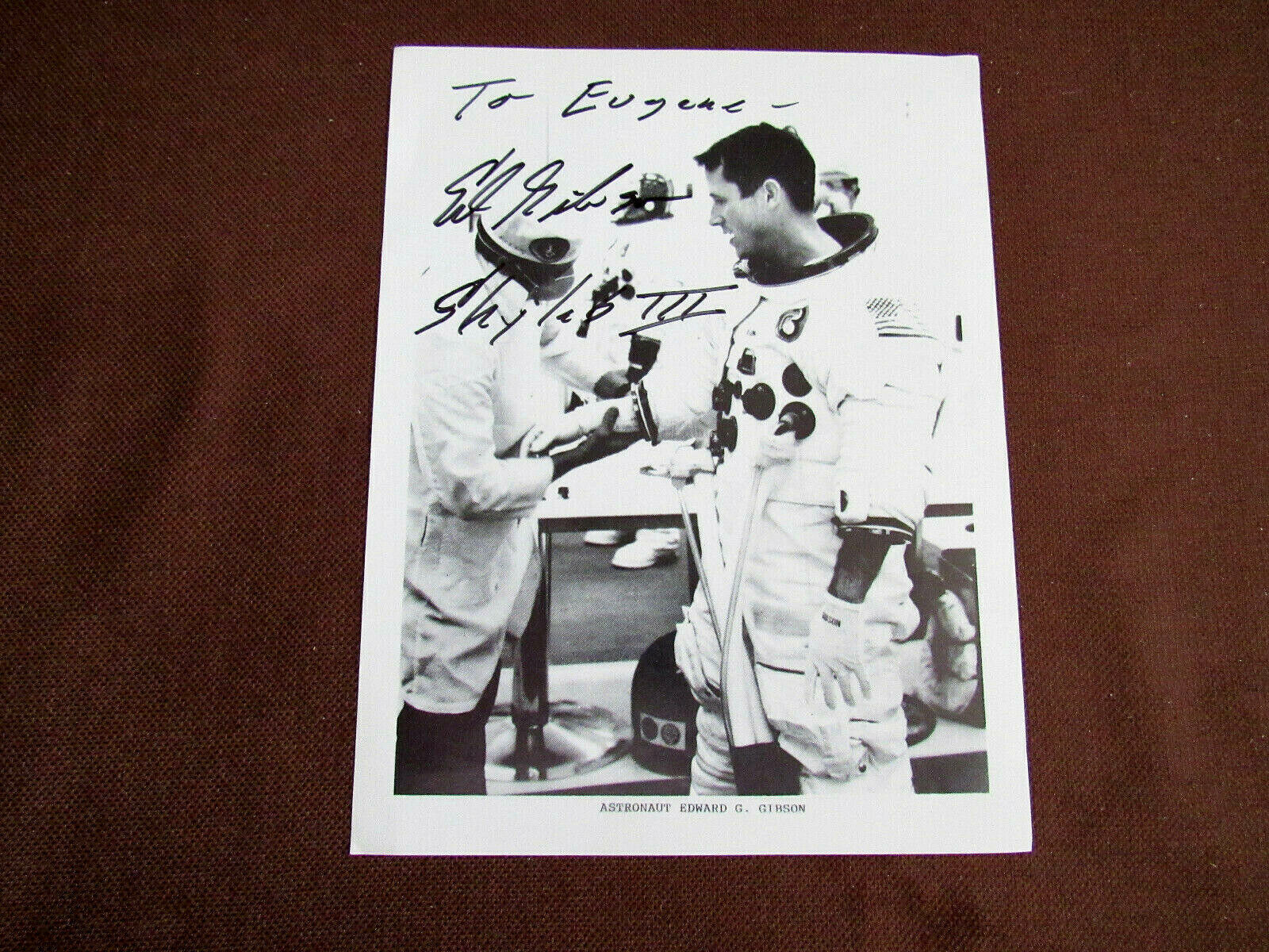 EDWARD ED GIBSON HOOT SKYLAB-3 STUTTLE ASTRONAUT SIGNED AUTO 10X8 B &amp; W ... - $69.29