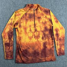 Lululemon 1/4 Zip Pullover Mens XL Orange Tie Dye Stretch Performance Mock - $69.72 CAD