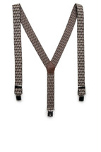 Clip Fashion Dress Vegan Suspender on Chechered Geometric Elastic &amp; Adjustable - £48.80 GBP