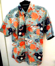 NEW Public Record Oriental Design Mens Short Sleeve Shirt Japanese Size M - £29.12 GBP