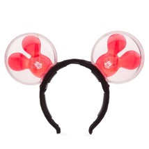 NWT Disney Parks Red Mickey Mouse Balloon Ears Light Up Headband Best Day Ever - £22.88 GBP