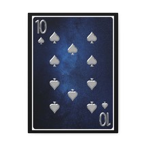 Ten Of Spades Space Background Playing Card Canvas Wall Art for Home Decor Read - £66.77 GBP+