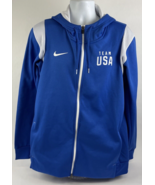 Nike Therma Fit On-Field Hoodie Mens Large Royal Blue White Full Zip TEA... - $49.49