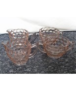 Vintage 1940s Jeannette Glass Pink Depression Glass Sugar And Creamer Bo... - $34.03 CAD