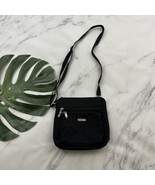 Baggallini Black Cross Body Purse Bag Solid Nylon Zipper Pockets Matchin... - $47.37 CAD