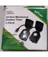 BN-LINK  24 HOUR  DUAL OUTLET OUTDOOR MECHANICAL DUAL TIMER PLUG-IN NIB ... - $14.85