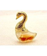 AVON Miniature Perfume Bottle, 1/8 oz., Charish (Scent), Glass Swan w/Go... - £7.81 GBP