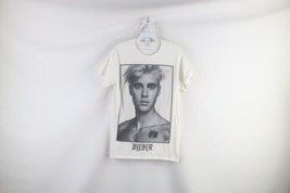 Justin Bieber Mens Size Small Sorry Tour Spell Out Double Sided T-Shirt White - £19.34 GBP