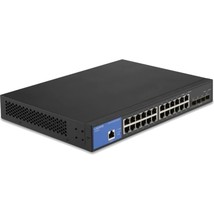 24-Port Managed Gigabit Ethernet Switch with 4 10G SFP+ Uplinks LGS328C - $313.99