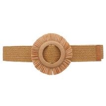 Fringe Circle Straw Belt - $16.50