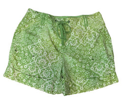 Liz Claiborne Shorts  Women&#39;s Size 16 Green Floral Linen Audra - $14.44