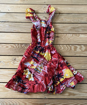 Vintage Ky’s made in Hawaii girls sleeveless Hawaiian dress size 6 red D8 - £19.16 GBP