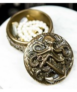 Nautical Kraken Octopus With Ship Anchor Decorative Jewelry Box Figurine... - $478.49 MXN