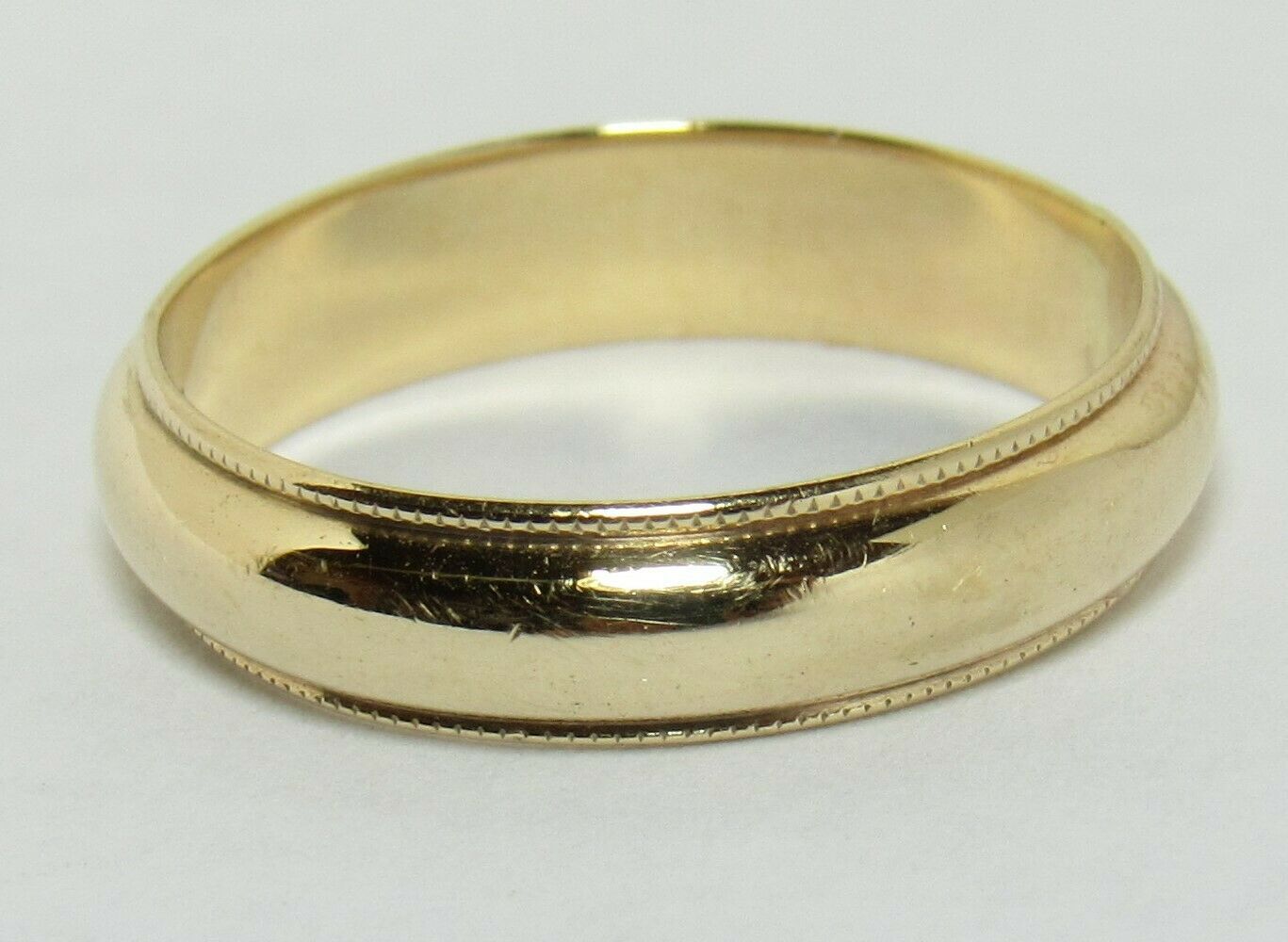 Primary image for Leon Rudberg 14K Yellow Gold Wedding Band Sz 8.75 Men's Ring Milgrain 4.3g LR