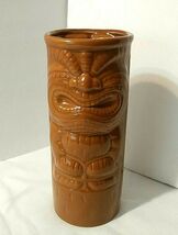 Tiki's Grill &amp; Bar Waikiki Tiki Tumbler Mug Tan Brown 7-3/8"  - $19.75
