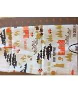 fabric- USA travel on blue approx 17” x 43” - €3,81 EUR