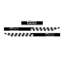 Car Hood Sticker Set Body Door Side Skirt Stripes For Fiat 500 Auto DIY Racing   - £96.27 GBP