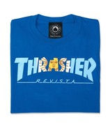 Mens T-shirt Thrasher Argentina Royal Blue - £13.78 GBP