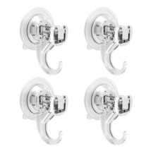 Suction Cup Hooks 4 Packs, Clear Wreath Hanger Heavy Duty Window Suction Cups Wi - £16.11 GBP