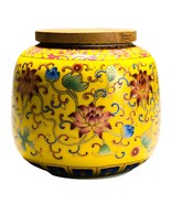 Ceramic Tea Canister With Airtight Wood Lid Vintage Chinese Style Tea St... - $43.99