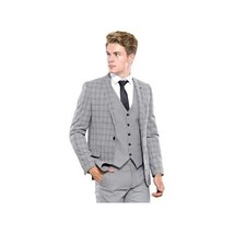 Men 3pc European Vested Suit WESSI by J.VALINTIN Extra Slim Fit JV44 Houndstooth image 7