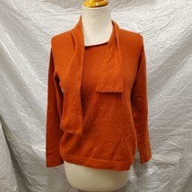 Sutton Studio Women&#39;s 100% Cashmere Burnt Orange Sweater, Size S - $34.64