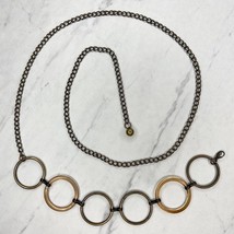 Bronze Tone Metal and Plastic Hoop Chain Link Belt OS One Size - £15.85 GBP