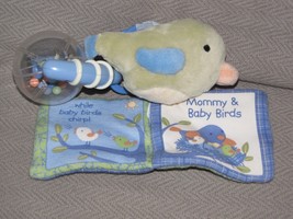 Fisher Price Replacement Blue Green Bird Rattle Mommy Fly High Crinkle Book Toy - £62.37 GBP