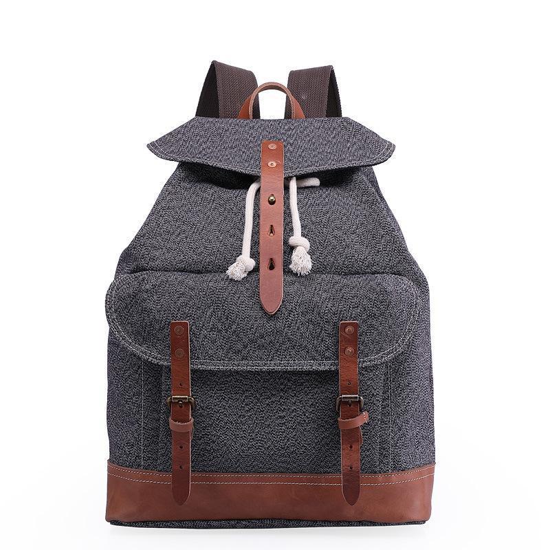 Primary image for 2022New Vintage Solid Bag Softback Soft Handle Large Capacity Men Canvas Backpac