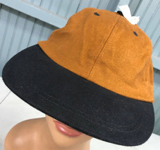 VTG Headmost Brown Two Tone Blank Front Strapback Baseball Cap Hat - £11.27 GBP