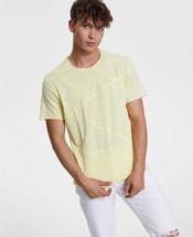 INC International Concepts Mens Pieced Slub T-Shirt Yellow Pear B4HP - £7.40 GBP