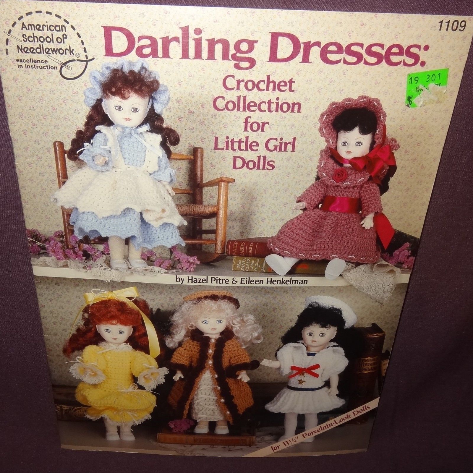 Darling Dresses Little Girl Dolls Crochet 1991 Booklet 1109 Patterns 11" - $9.99