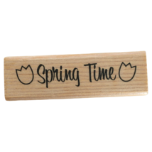 CraftSmart Rubber Stamp Spring Time Tulips Words Easter Card Making Scrapbooking - £3.72 GBP