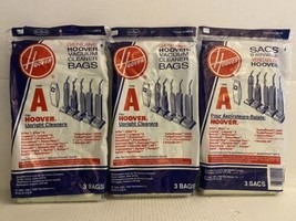 Lot of 3: Genuine Hoover Type A Vacuum Bags Fits Upright Cleaners, 9 bags - $25.73