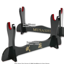 Musashi Brand Deluxe Table Top 1 Tier Samurai Katana Sword Stand with Ve... - £12.41 GBP