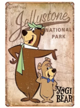 Jellystone National Park Yogi Bear Vintage Novelty Metal Sign 12&quot; x 8&quot; W... - £7.02 GBP