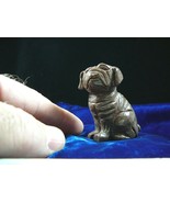 (Y-DOG-SH-707) brown tan SHAR PEI Pug sharpei dog dogs FIGURINE carving ... - €14,91 EUR