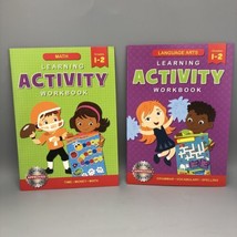 First Grade- Second Grade Educational Workbooks Set of 2 - Math / Language Arts - £6.48 GBP