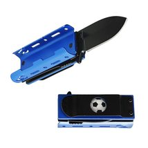 Munetoshi Ball 1.75 Blade Pocket Knife Lighter Holder Blue - $12.85