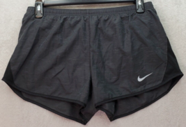 Nike Activewear Bermuda Shorts Womens Large Gray Lined Elastic Waist Swo... - $17.55