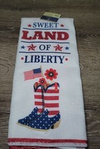 Sweet Land of Liberty USA Patriotic Decorative Kitchen Towel NWT - £5.31 GBP