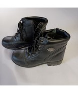 Harley Davidson Black Ankle Boots Women&#39;s Size 9 Steel Toe Side Zip Moto... - $1,273.07 MXN