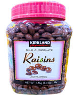 Kirkland Signature Milk Chocolate Raisins 54 Ounce Jar EXP 10/2026 - $34.05