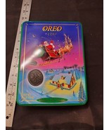 Empty 1995 Oreo Christmas cookie Tin “Unlock The Magic” Collectible Santa - £4.85 GBP