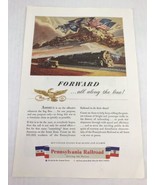 Pensylvania Railroads Buy War Bonds Vtg 1944 Print Ad Art - £7.42 GBP